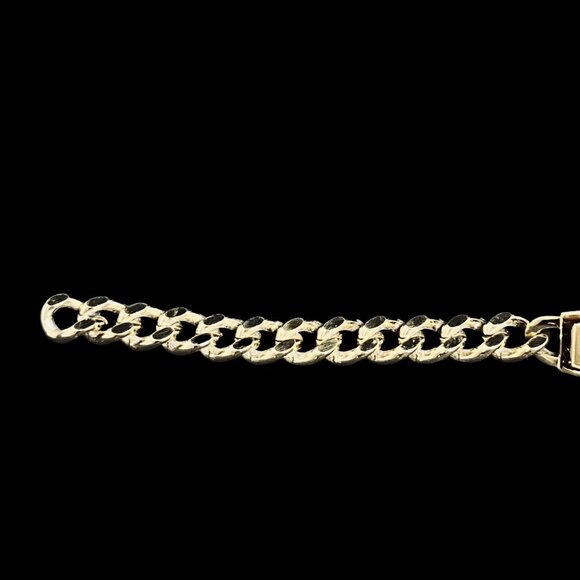Speidel USA Gold Tone Curb Chain Identity Bracelet - Engraved Brad (5352) - Picture 3 of 8